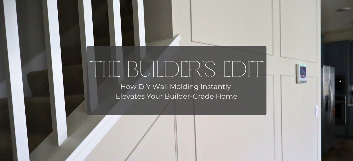diy box molding on staircase / hallway wall