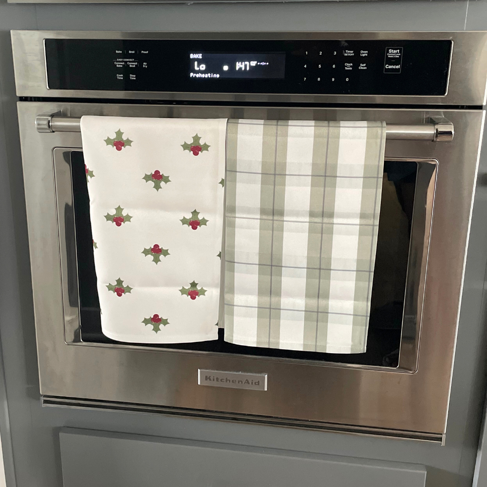 Holly + Plaid Tea Towel Set