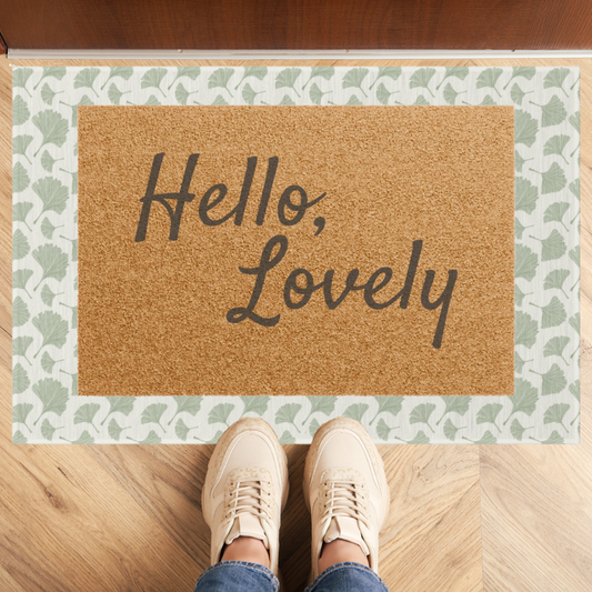 "Hello, Lovely" Coir Doormat