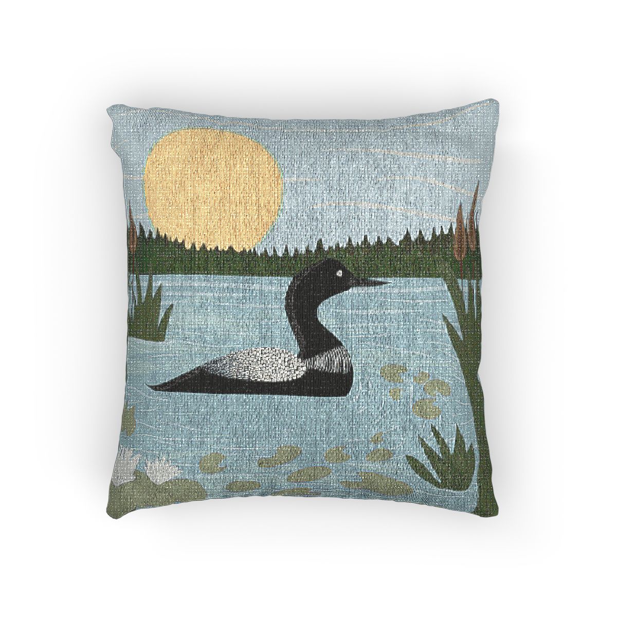 The Lakebound Reverie Woven Pillow