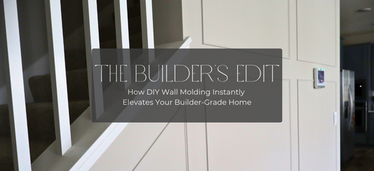 diy box molding on staircase / hallway wall