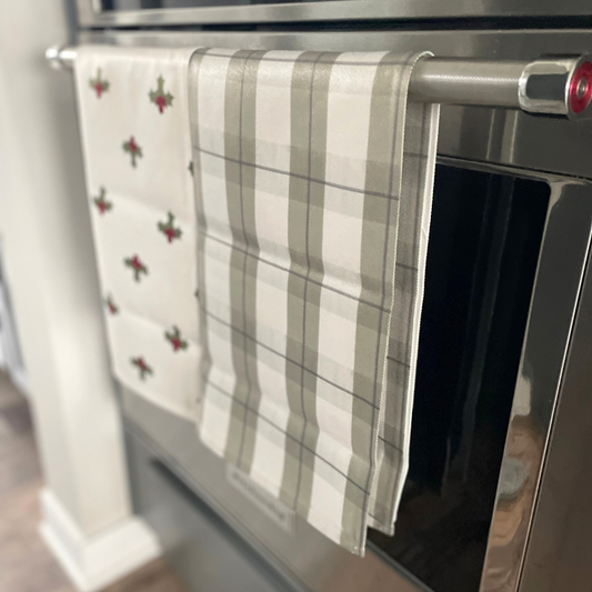Holly + Plaid Tea Towel Set
