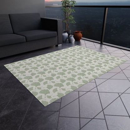 Green Fan Leaf Outdoor Rug - Loonstead Living