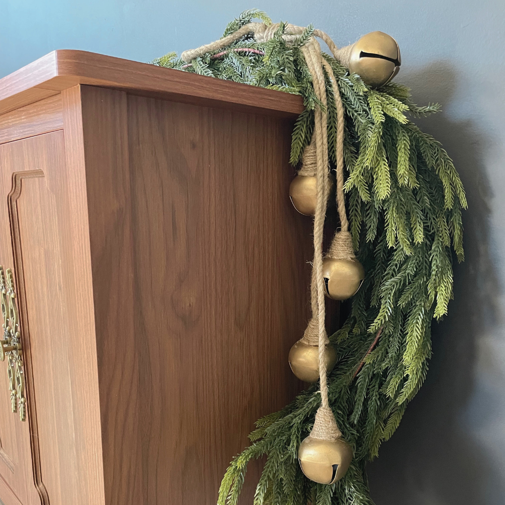 Gold Jingle Bell with Jute Loop