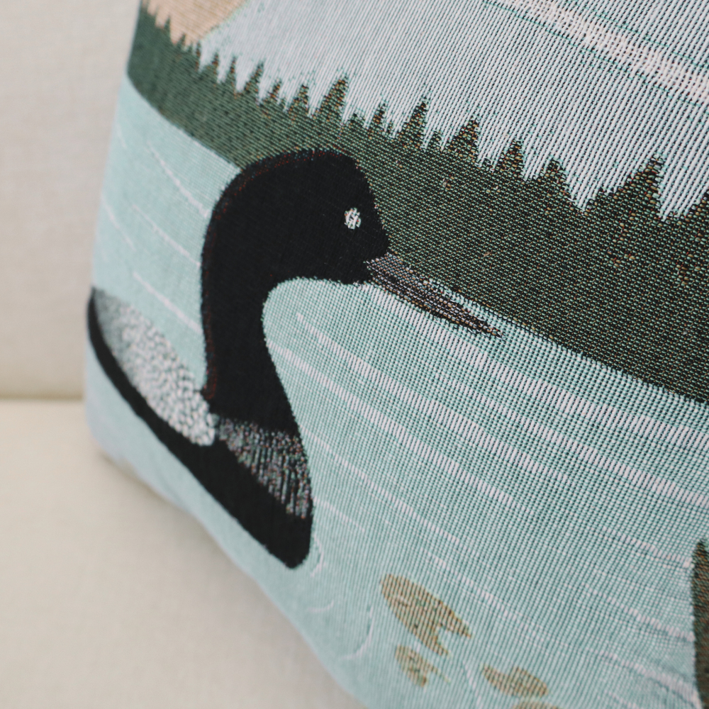 Loon Lake Woven Pillow - Loonstead Living