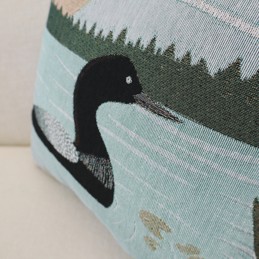 Loon Lake Woven Pillow