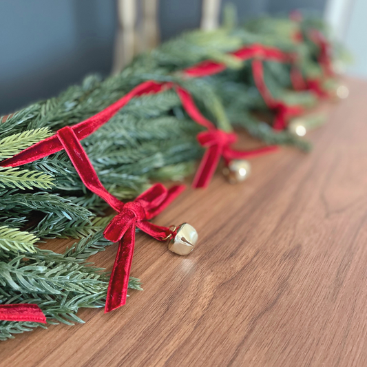 Velvet Bell Ribbon Garland