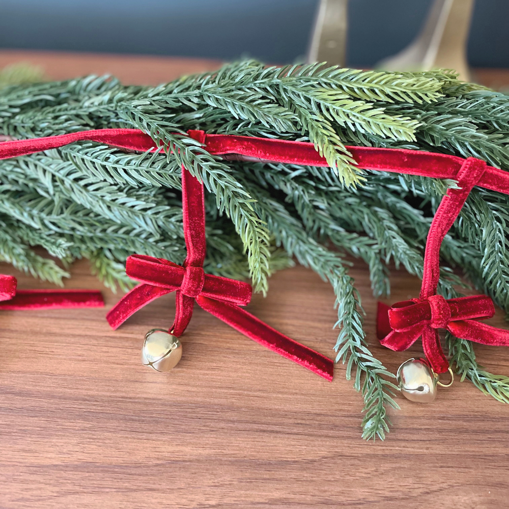Velvet Bell Ribbon Garland