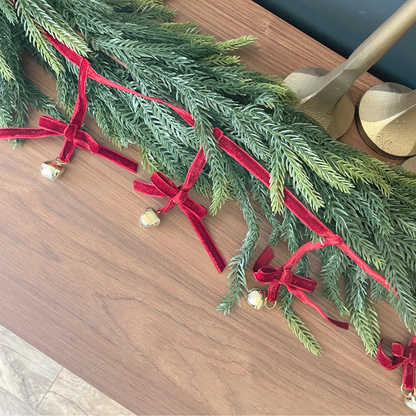 Velvet Bell Ribbon Garland
