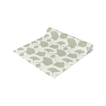 Green Fan Leaf Table Runner