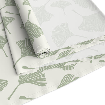 Green Fan Leaf Table Runner