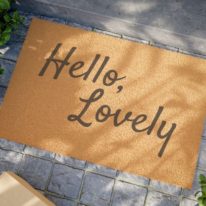 "Hello, Lovely" Coir Doormat - Loonstead Living