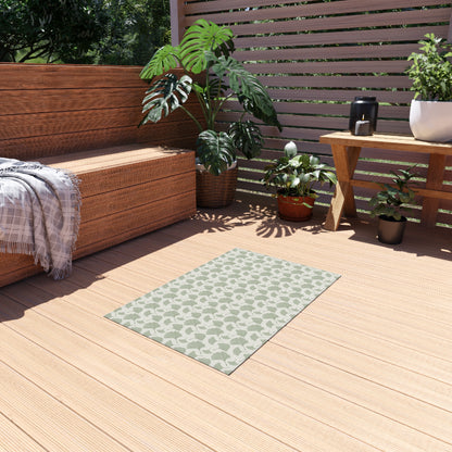 Green Fan Leaf Outdoor Rug - Loonstead Living
