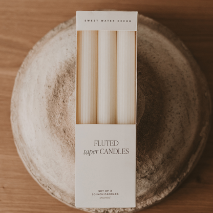 The Fluted Taper Candle Set
