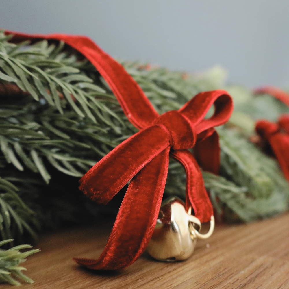 Velvet Bell Ribbon Garland