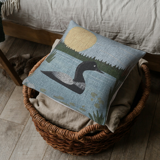 The Lakebound Reverie Woven Pillow