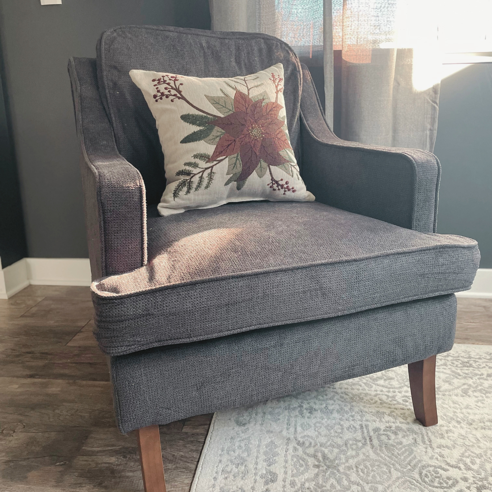 Poinsettia Woven Pillow