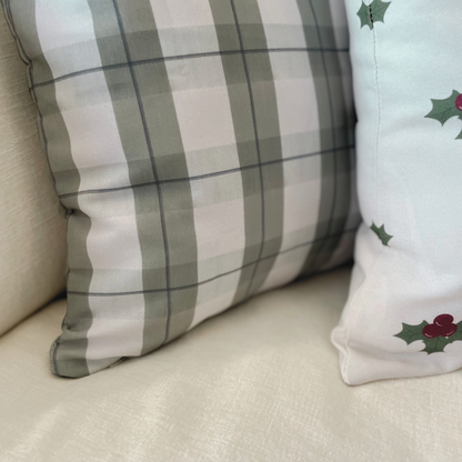 Holly + Plaid Pillowcase Set