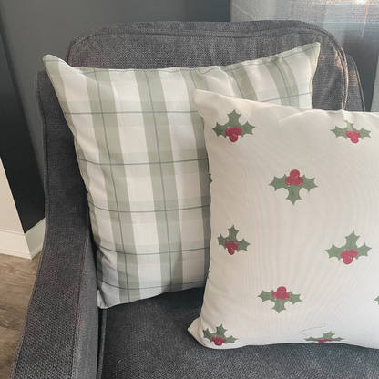 Holly + Plaid Pillowcase Set