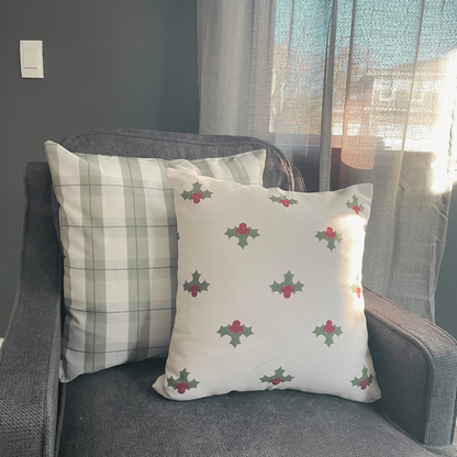 Holly + Plaid Pillowcase Set