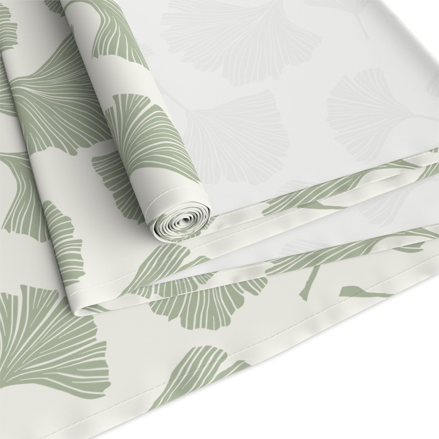 Green Fan Leaf Table Runner