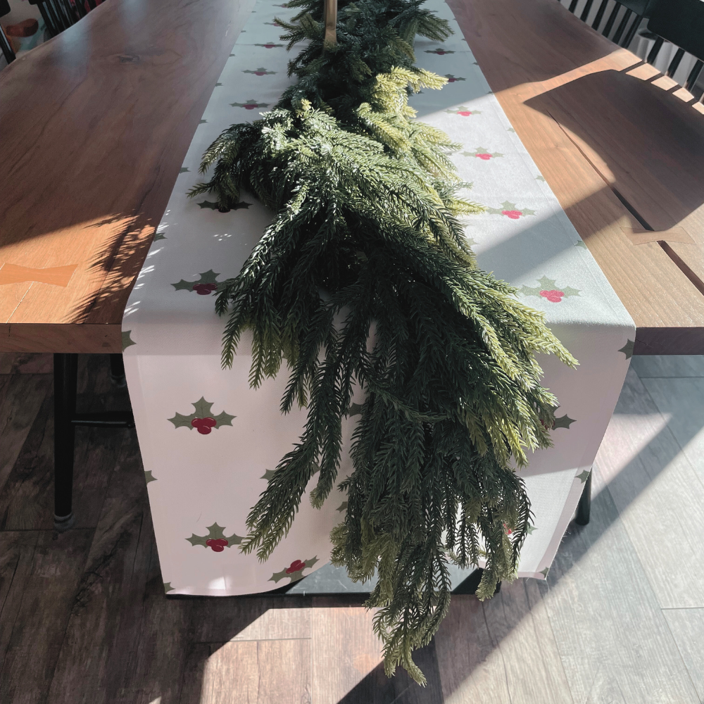 Festive Holly Table Runner