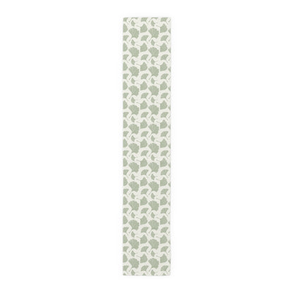 Green Fan Leaf Table Runner