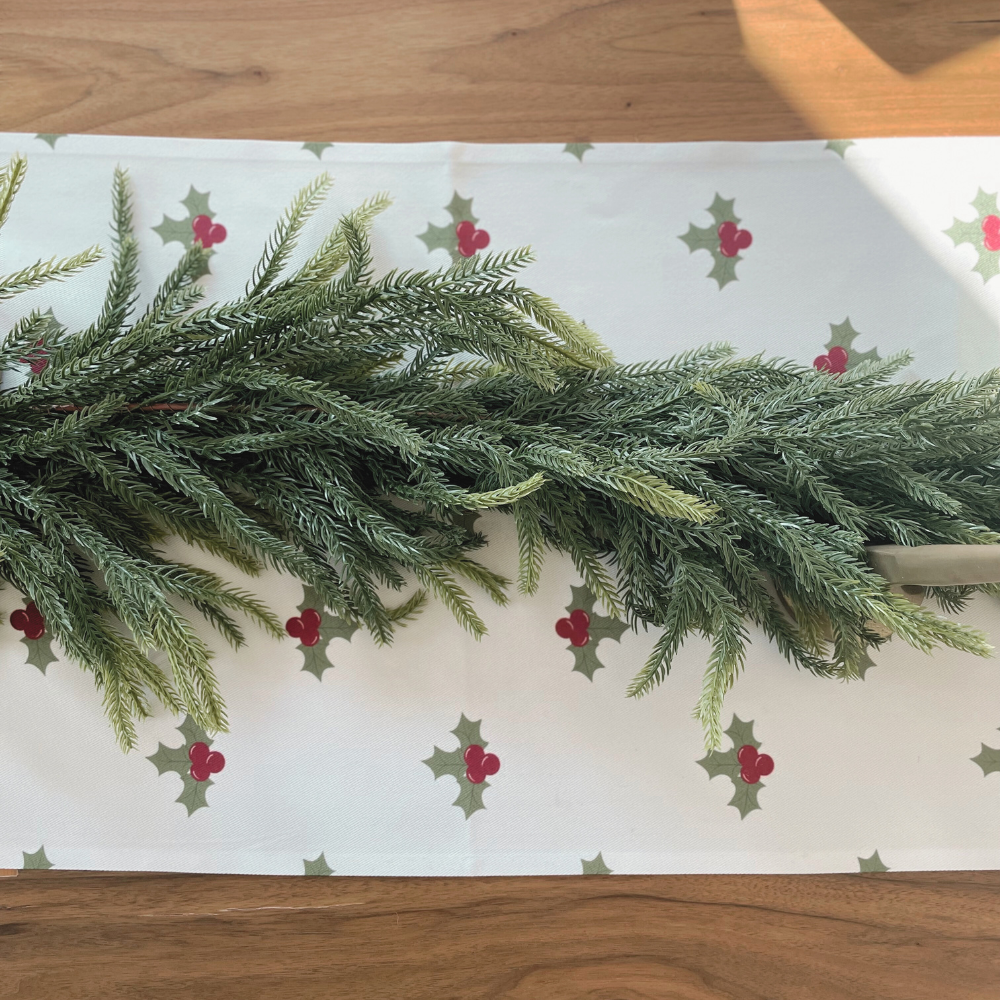 Festive Holly Table Runner