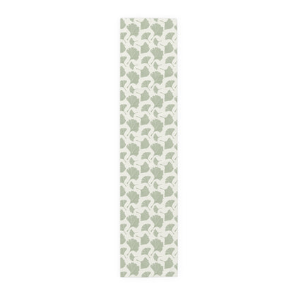 Green Fan Leaf Table Runner