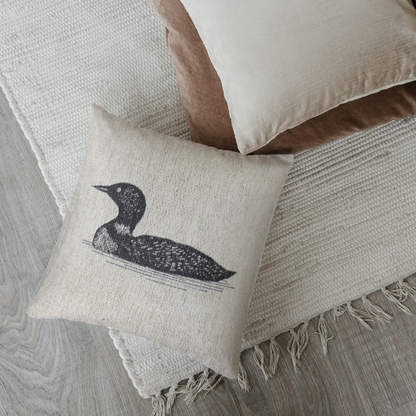 The Loonsight Woven Pillow