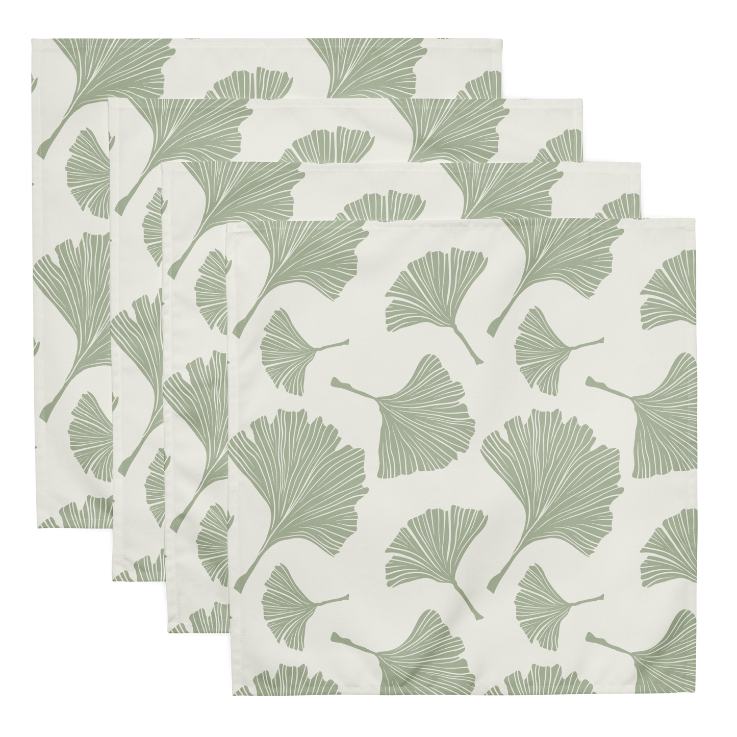 Green Fan Leaf Cloth Napkins - Set of 4 - Loonstead Living