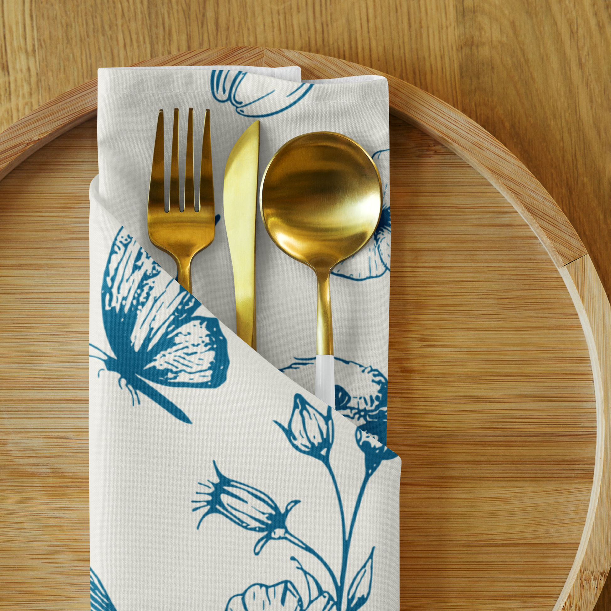 Blue Bird Napkins - Set of 4 - Loonstead Living