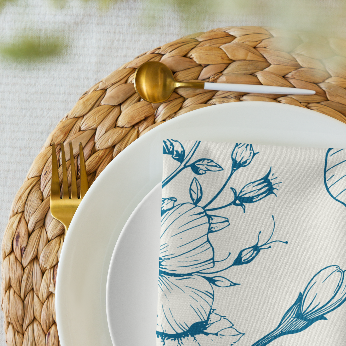 Blue Bird Napkins - Set of 4 - Loonstead Living