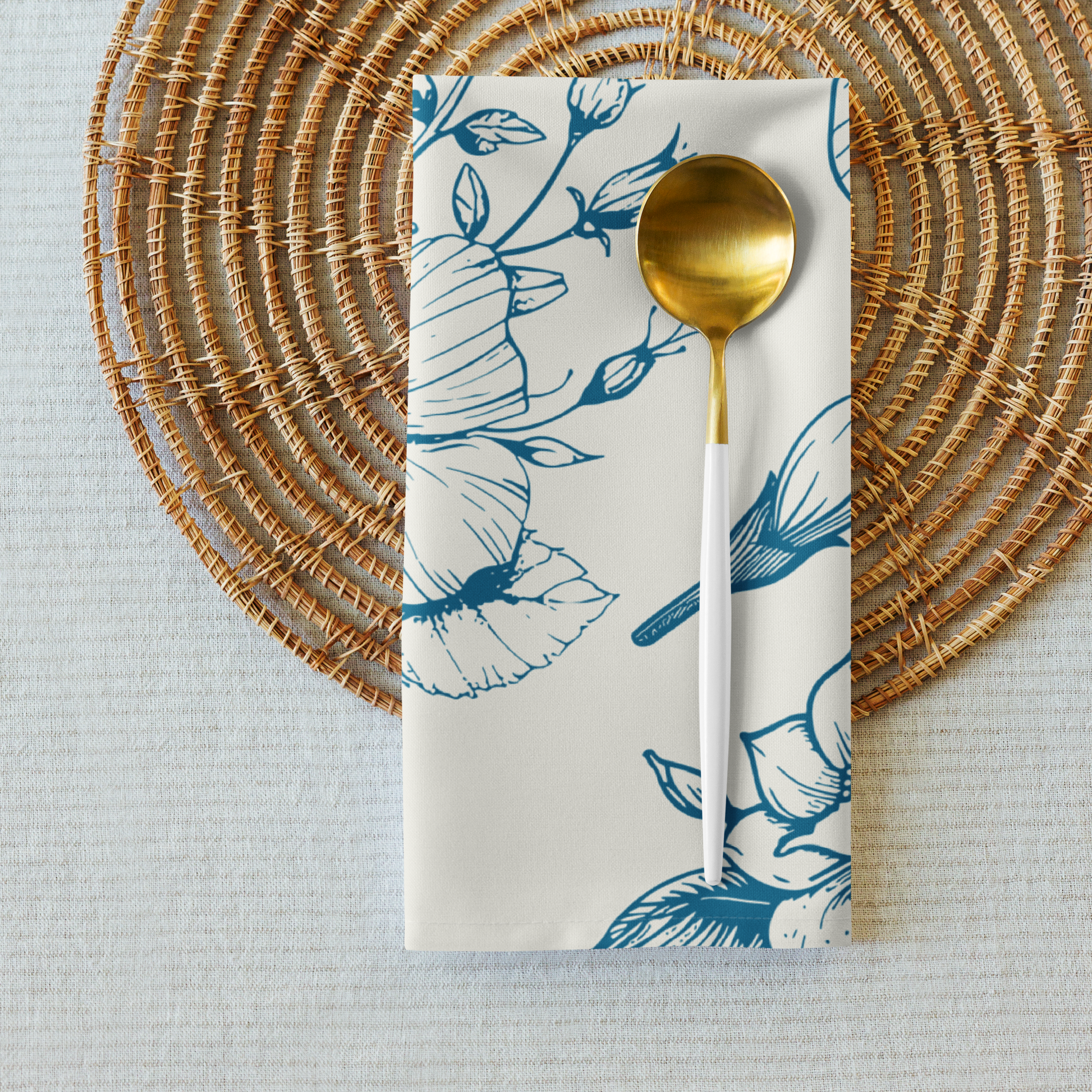 Blue Bird Napkins - Set of 4 - Loonstead Living