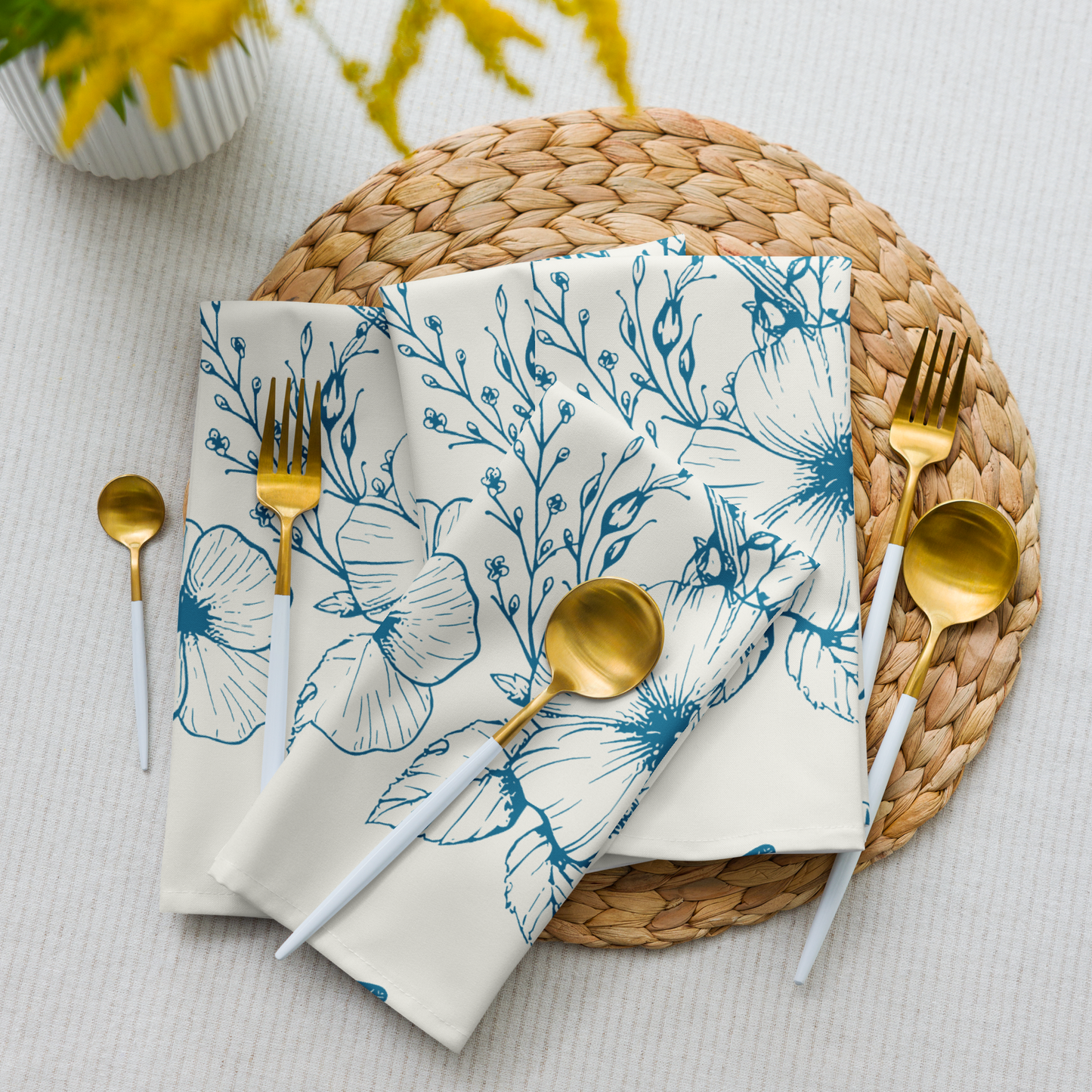 Blue Bird Napkins - Set of 4 - Loonstead Living