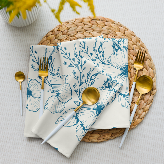 Blue Bird Napkins - Set of 4