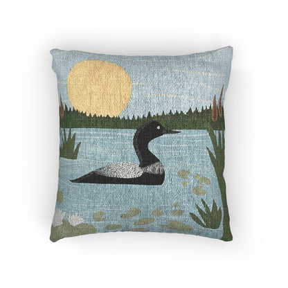 The Loon Lake Woven Pillow